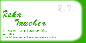 reka taucher business card